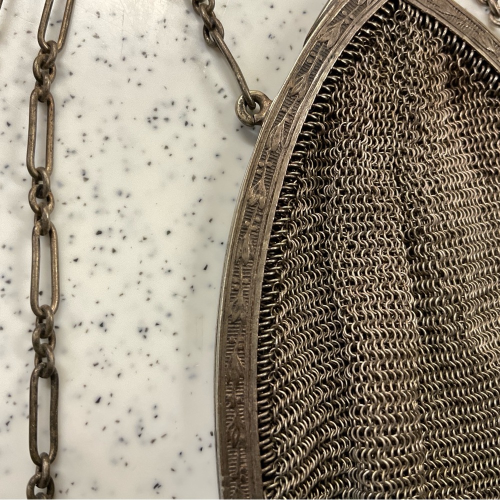 Vintage 1920’s German Chainmail Mesh Evening Bag Purse - Picture 4 of 7